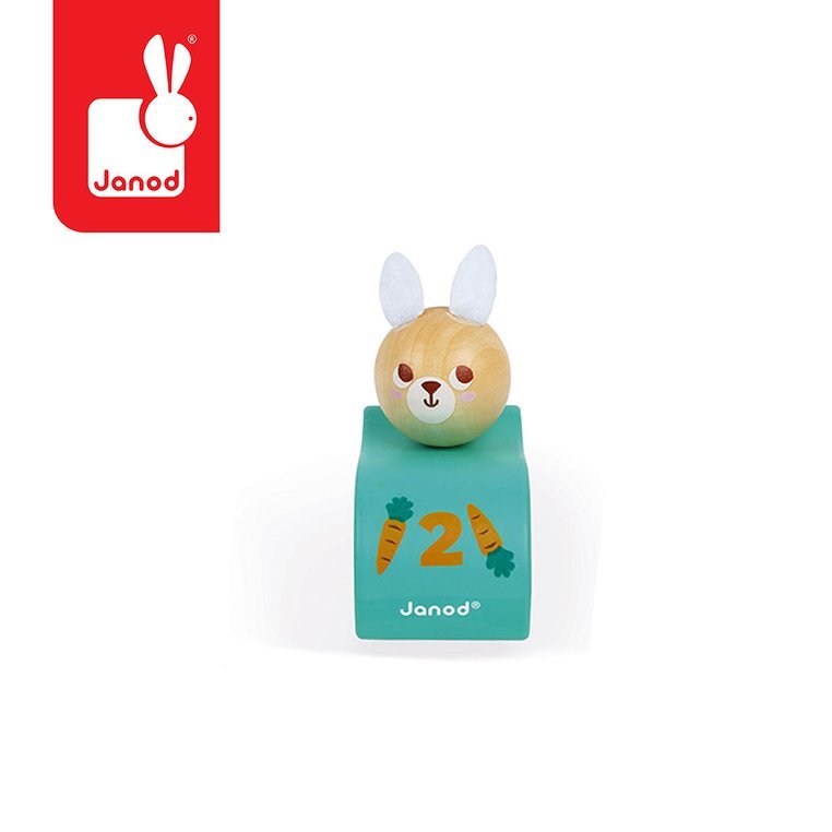 Janod, Drewniany samochodzik z napędem Pocket 2+ Janod, Drewniany samochodzik z napędem Pocket 2+