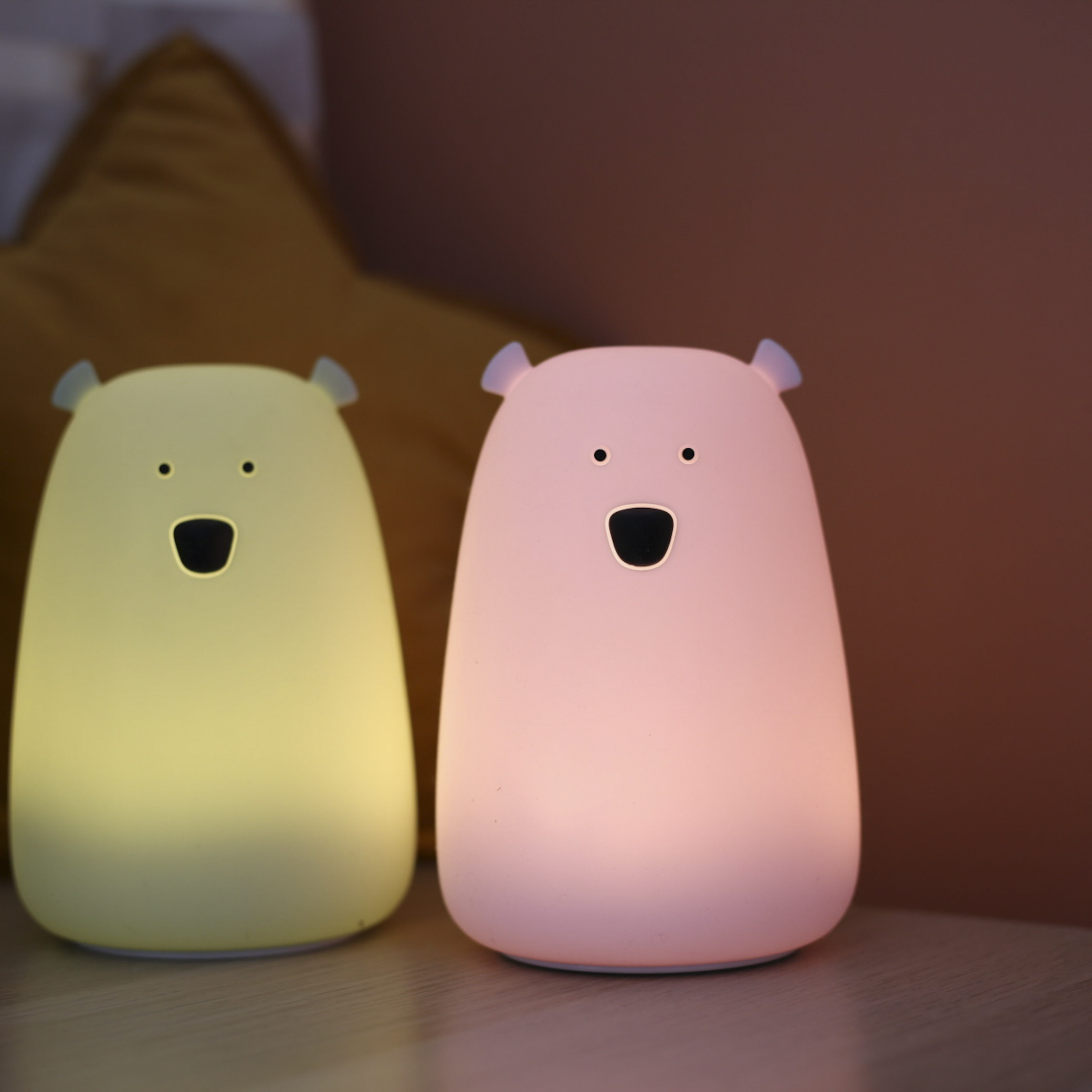 Rabbit&Friends, Lampka Silikonowa duży miś Lawenda