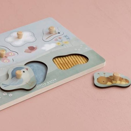 Little dutch, Puzzle sensoryczne Flowers & Butterflies