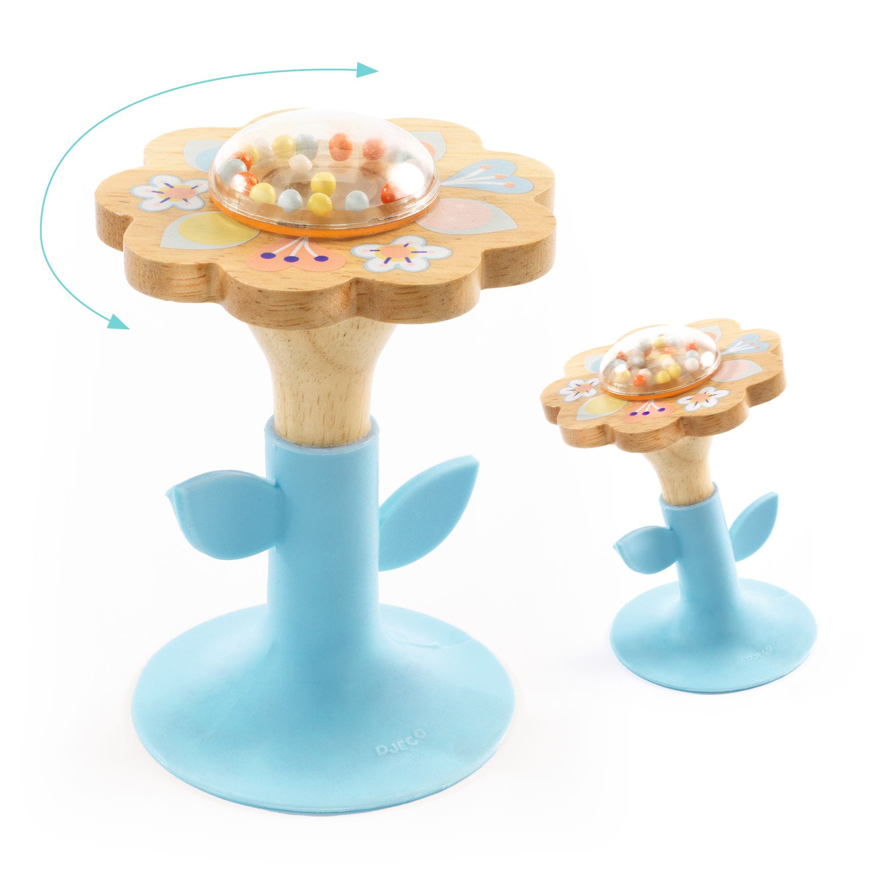 Djeco, Grzechotka kwiatek z przyssawką BabySwipi