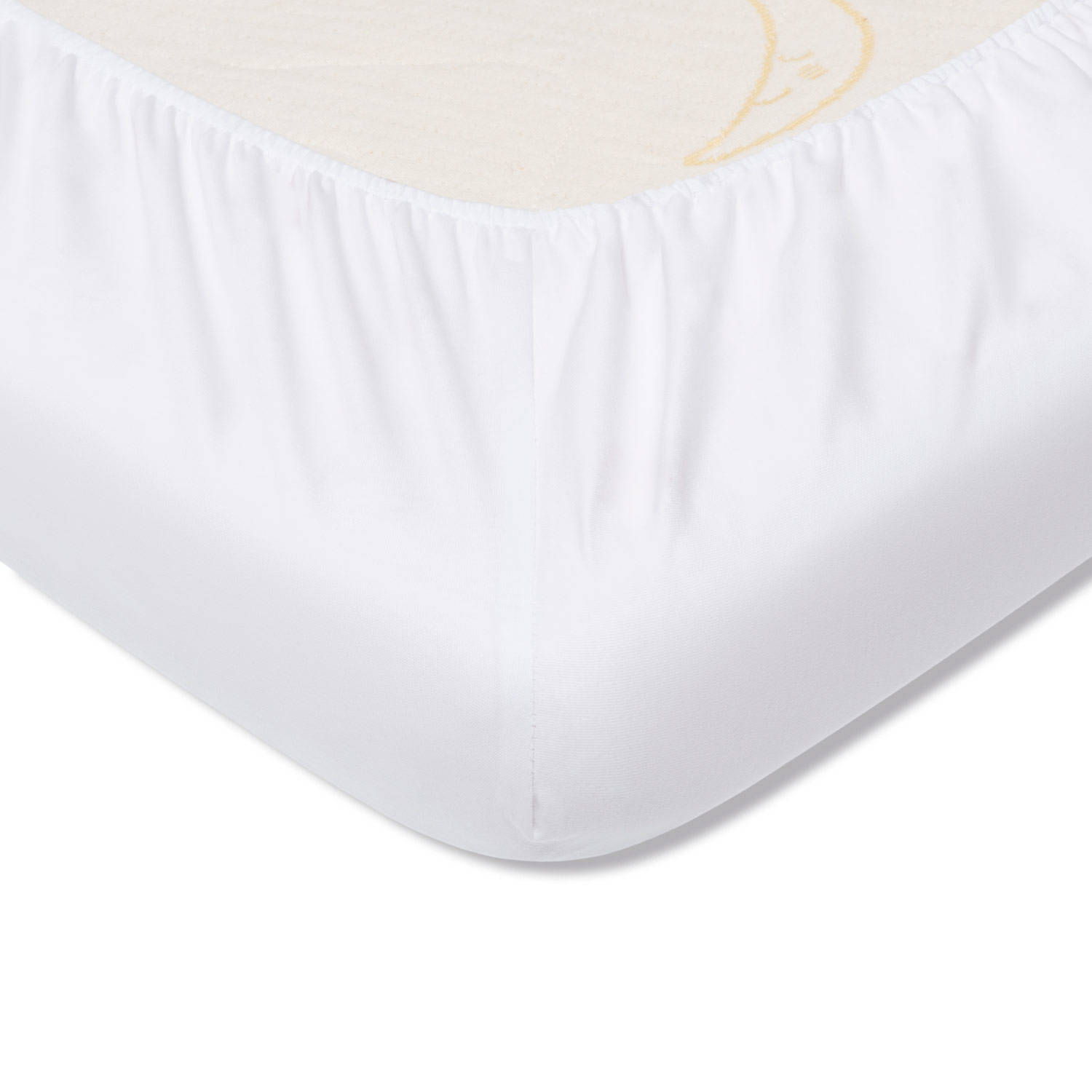 Pink no more,  Prześcieradło do łóżeczka z pluszową gwiazdką WHITE 120x60 cm