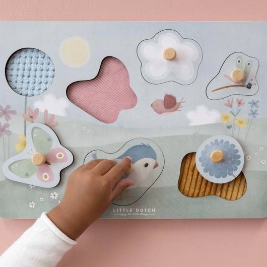 Little dutch, Puzzle sensoryczne Flowers & Butterflies