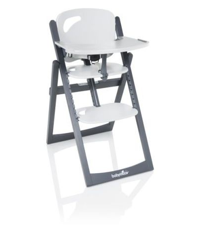 Babymoov, Wysokie krzesełko do karmienia drewniane zinc/alu 