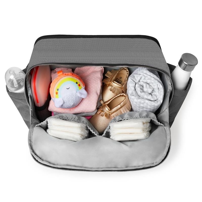 Skip Hop, Torba Madison Square Mini Grid Black White