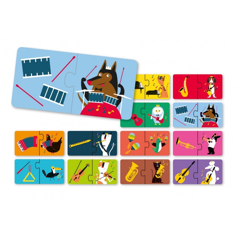 Apli Kids, Puzzle w metalowym pudełku - Instrumenty 3+