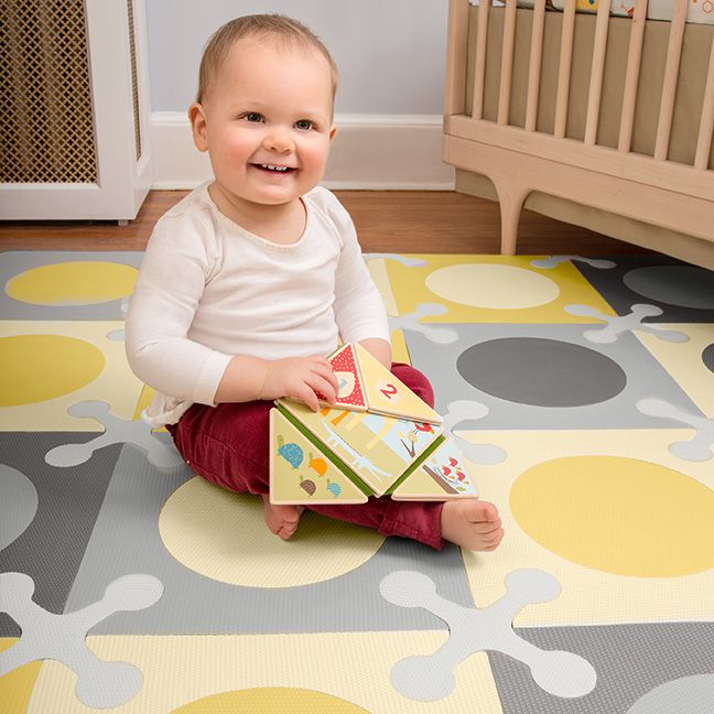 Skip Hop, mata Playspot szaro/żółta