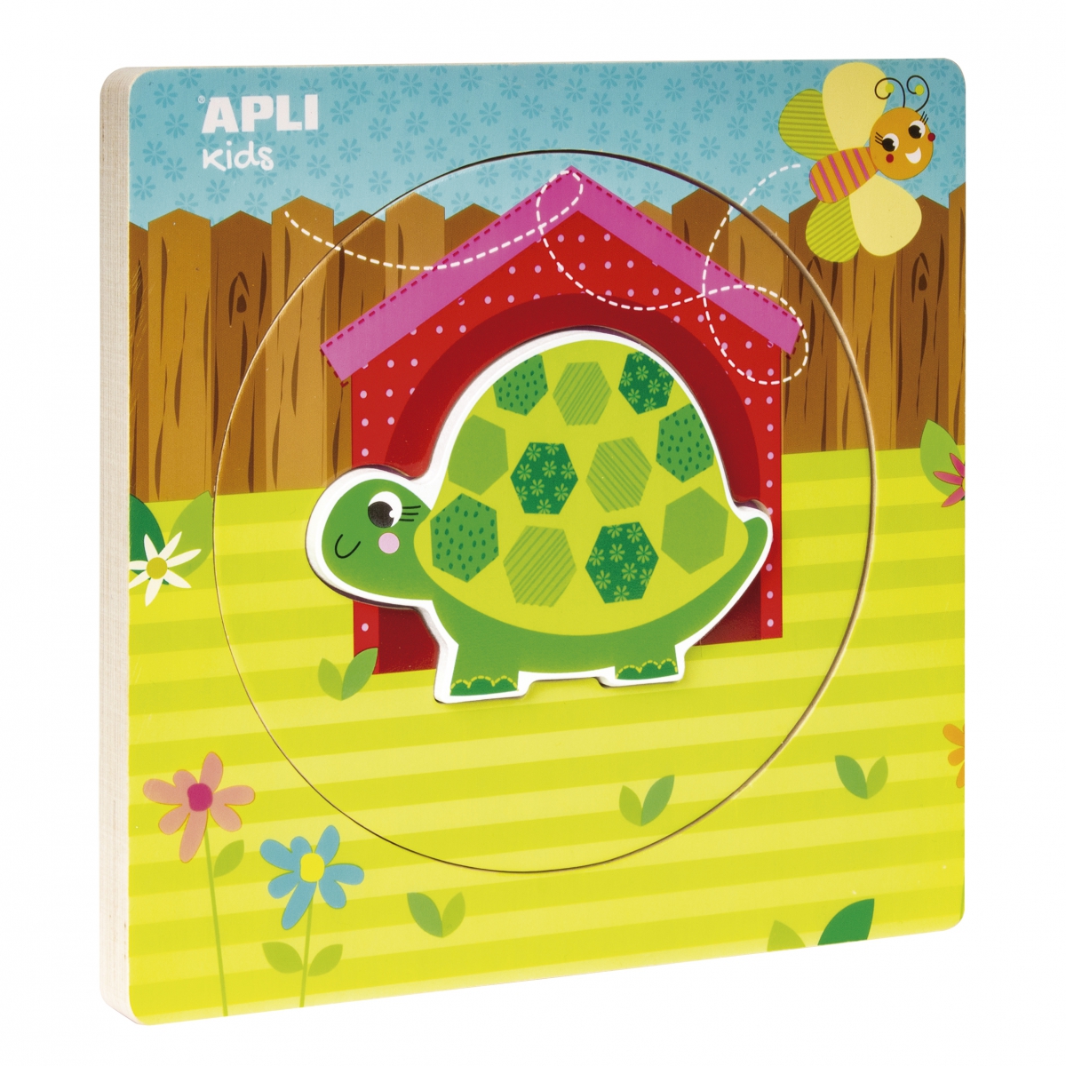 Apli Kids, Drewniane puzzle z warstwami - Żółw 2+ Apli Kids, Drewniane puzzle z warstwami - Żółw 2+