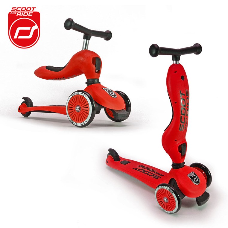 Scoot&Ride, sCOOTANDRIDE, Highwaykick 2w1 Jeździk i hulajnoga 1-5 lat Red Scoot&Ride, sCOOTANDRIDE, Highwaykick 2w1 Jeździk i hulajnoga 1-5 lat Red