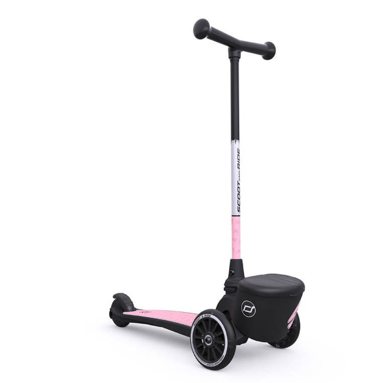 Scootandride, Highwaykick 2 Lifestyle Hulajnoga trójkołowa balansowa ze świecącymi kółkami odblaskową kierownicą Reflective Rose Scootandride, Highwaykick 2 Lifestyle Hulajnoga trójkołowa balansowa ze świecącymi kółkami odblaskową kierownicą Reflective Rose
