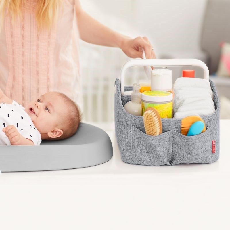Skip Hop, Organizer na pieluszki z lampką Heather Grey Skip Hop, Organizer na pieluszki z lampką Heather Grey