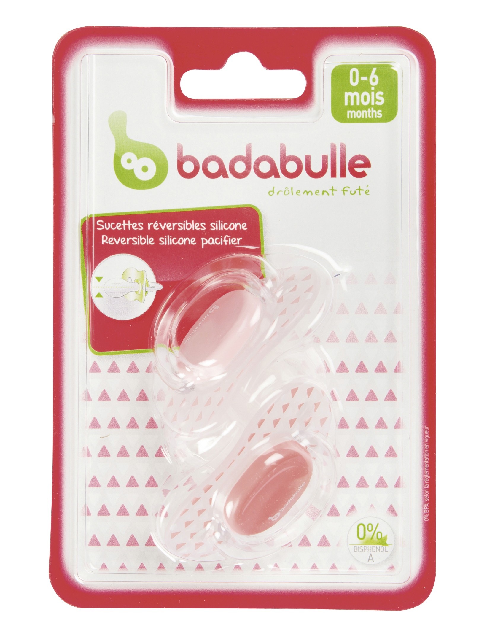 Badabulle, Komplet 2 smoczków 0- 6 m x2 Girl Sili