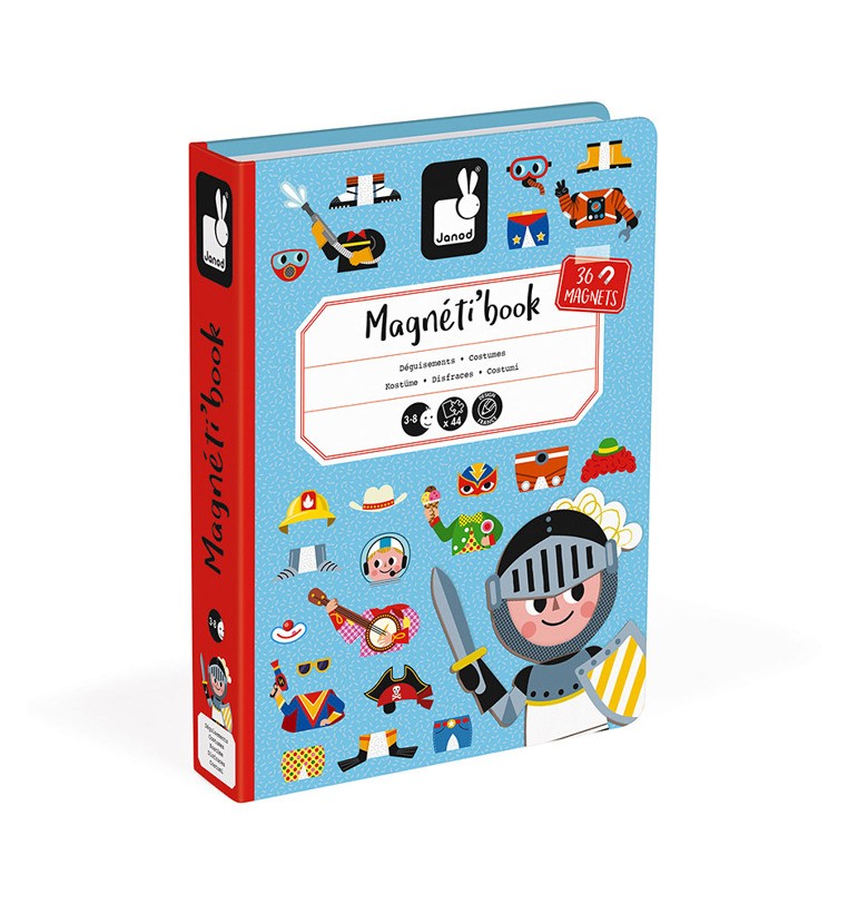 Janod, Magnetyczna układanka Kostiumy Chłopiec Magnetibook   Janod, Magnetyczna układanka Kostiumy Chłopiec Magnetibook