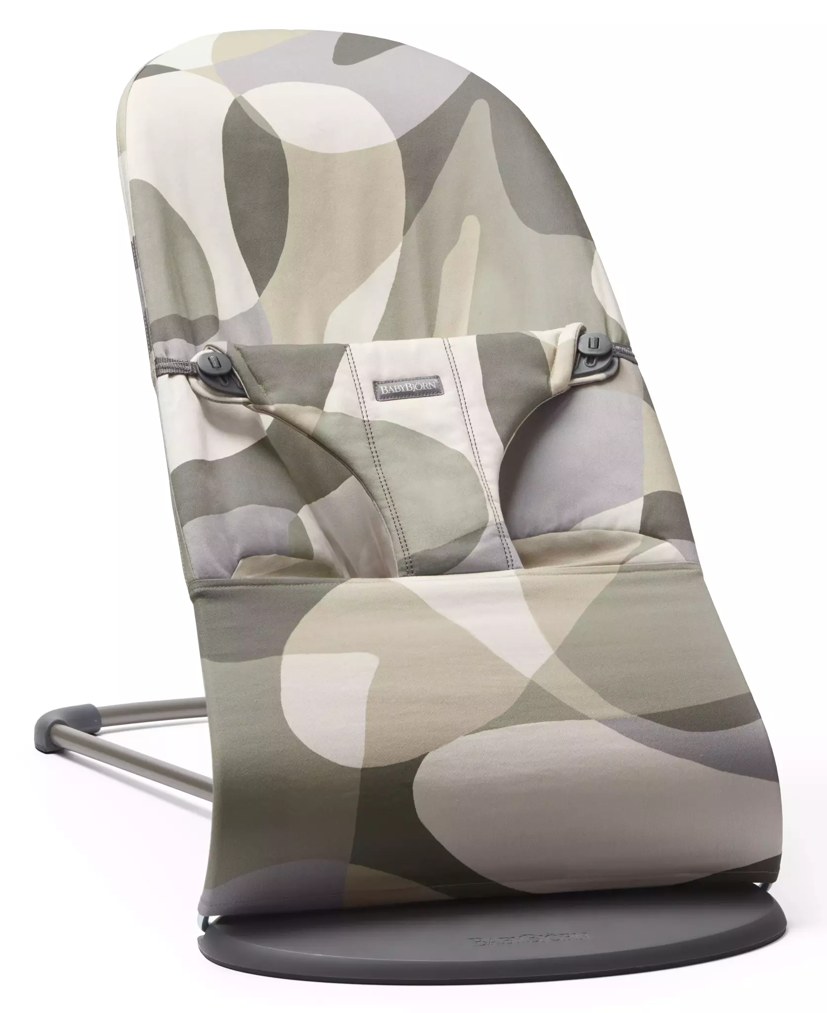 Babybjorn - Leżaczek Bliss Cotton, Khaki/Green Print Babybjorn - Leżaczek Bliss Cotton, Khaki/Green Print
