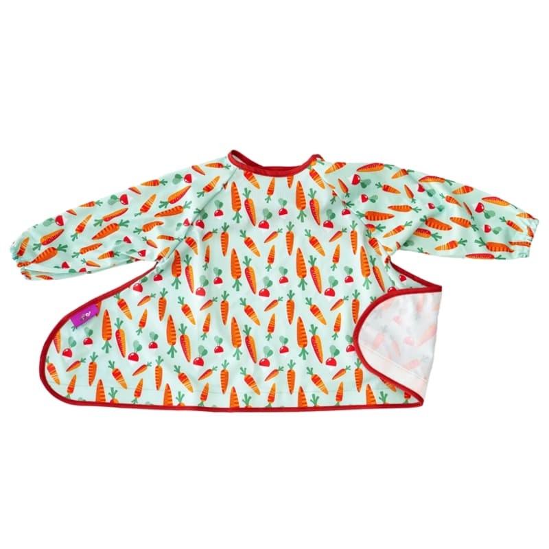 Tidy Tot  śliniak fartuszkowy do do zestawu BLW  Sage Green Carrots & Radishes