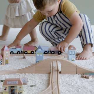 Little dutch, Drewniana kolejka XL - 100 elementów Little dutch, Drewniana kolejka XL - 100 elementów