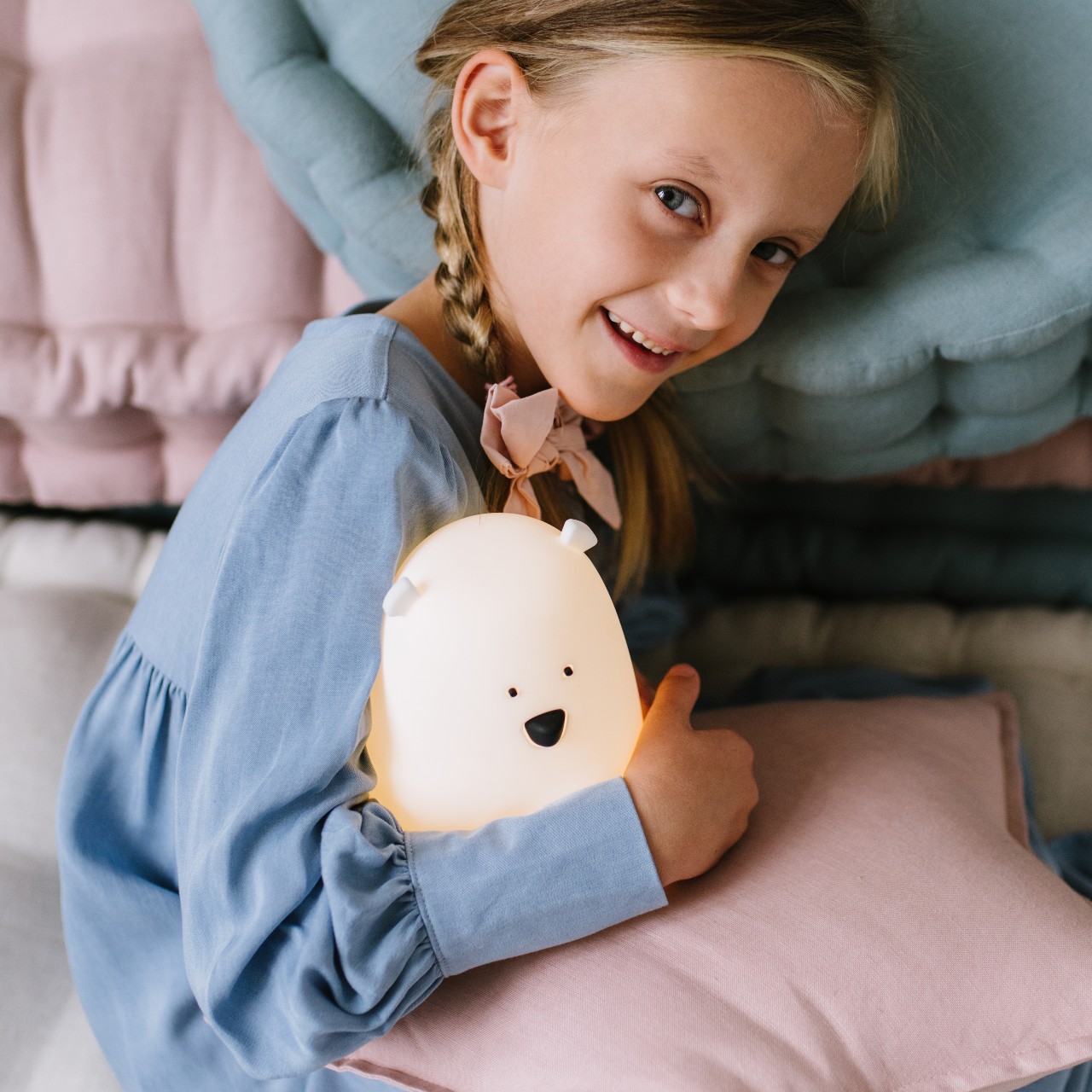 Rabbit&Friends, Animal Lamp Miś duży Biały Rabbit&Friends, Animal Lamp Miś duży Biały