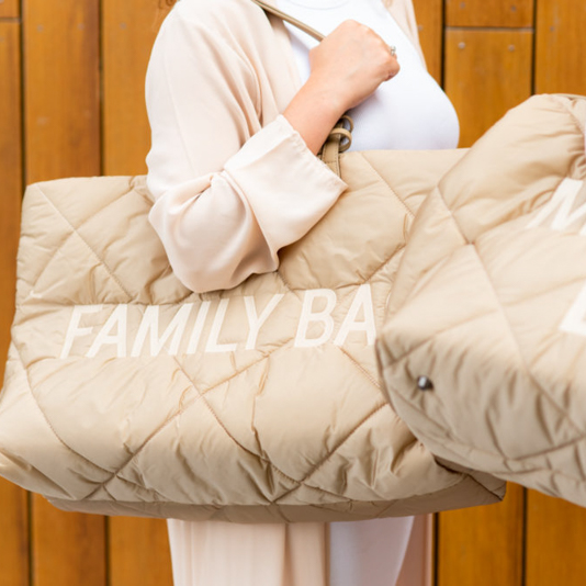 Childhome, Torba Family bag Pikowana Beżowa Childhome, Torba Family bag Pikowana Beżowa