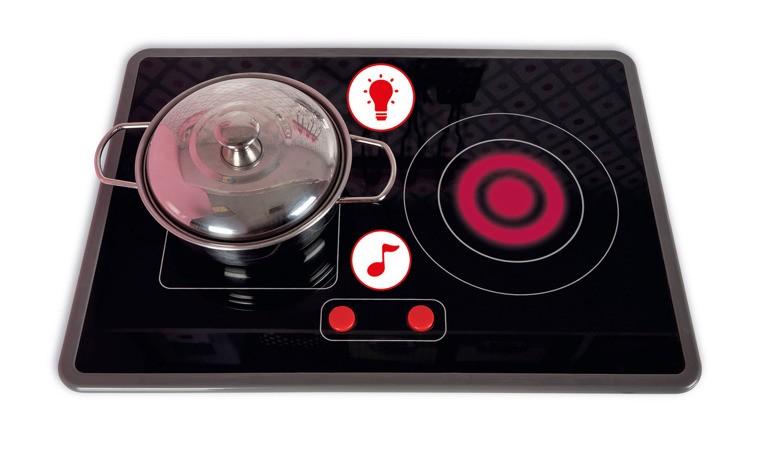 Janod, Kuchnia drewniana XL z dźwiękiem i 15 akcesoriami Macaron