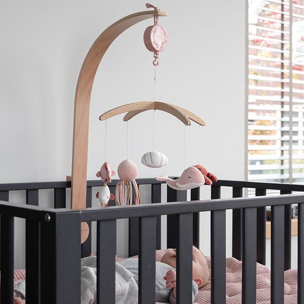 Little Dutch, Karuzela do łóżeczka drewno Ocean Róż