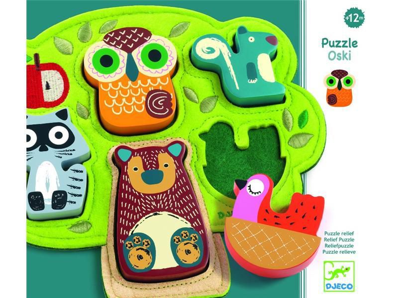 Djeco, puzzle drewniano filcowe DRZEWO