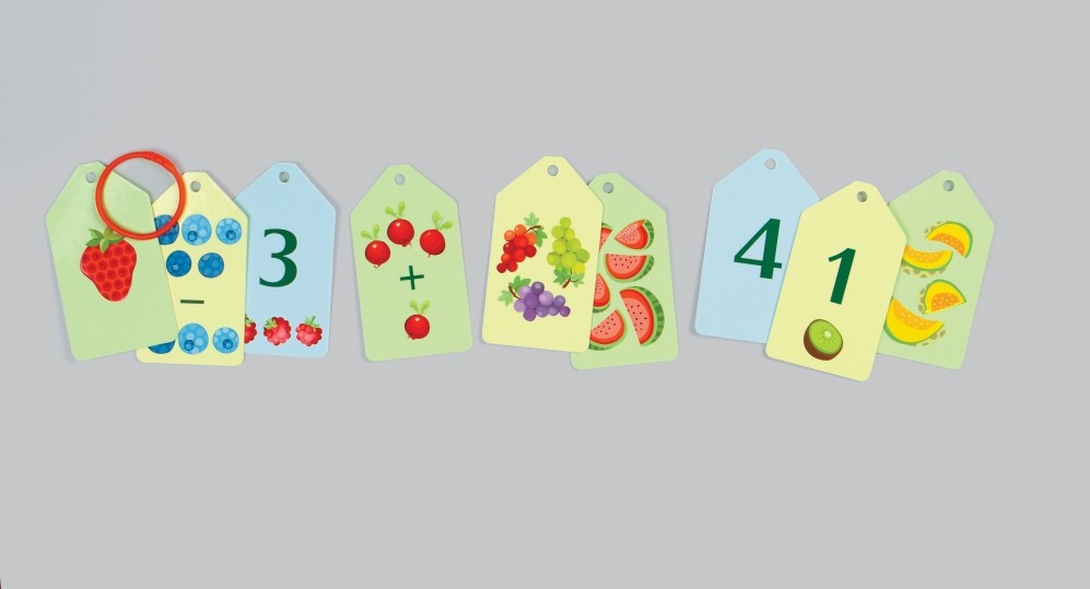 MUDPUPPY Karty do nauki -  Liczymy owoce i warzywa