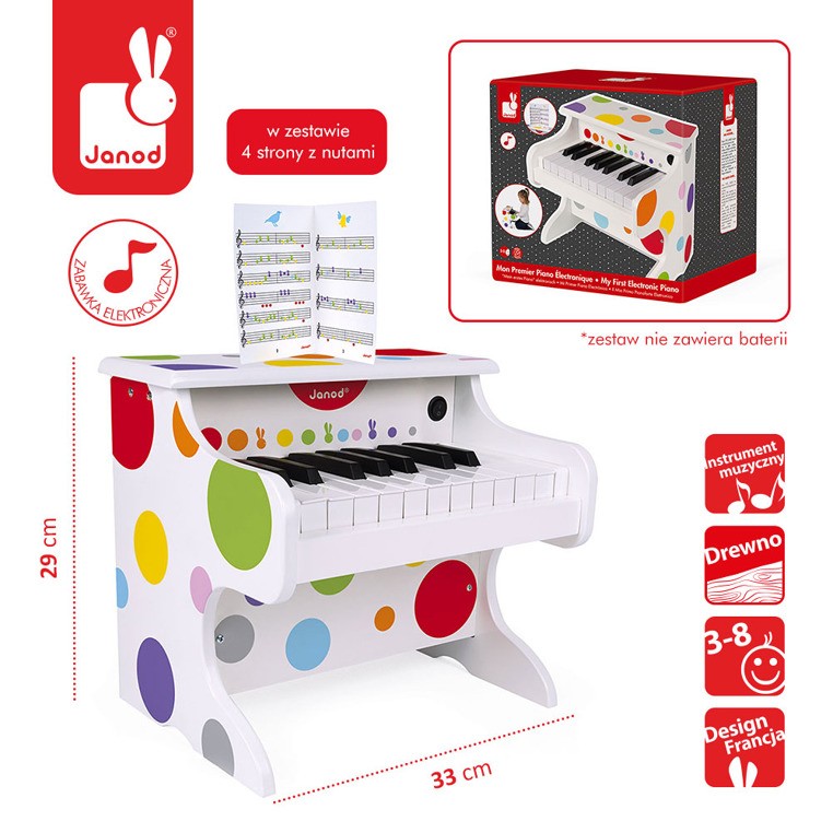 Janod, Elektroniczne pianino Confetti