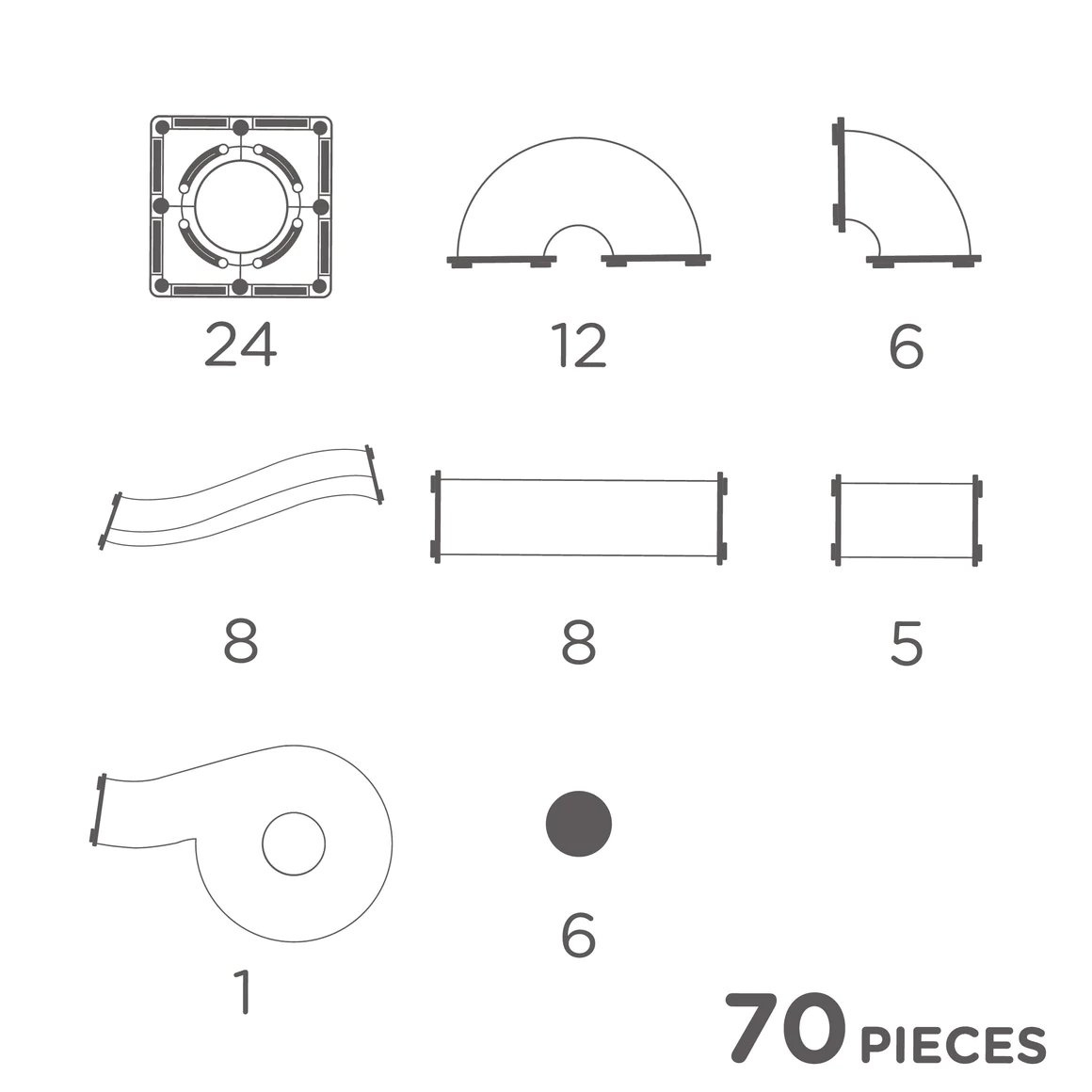 Cleverclixx, Klocki Magnetyczne Ball Run Creative Pack Pastel  70 El.