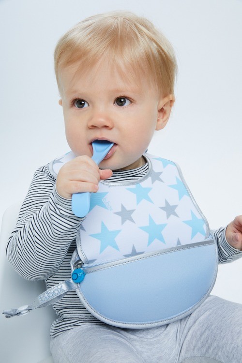 B.Box, Zestaw silikonowych łyżeczek 2 szt. różowo-fioletowy