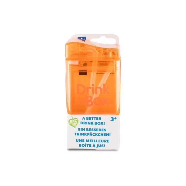 Drink In The Box, Bidon ze słomką orange 240ml Drink In The Box, Bidon ze słomką orange 240ml