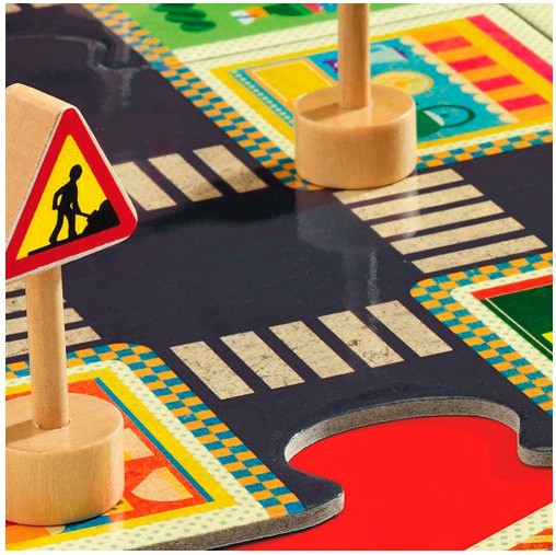 Djeco, puzzle ulice ze znakami drogowymi 3 D