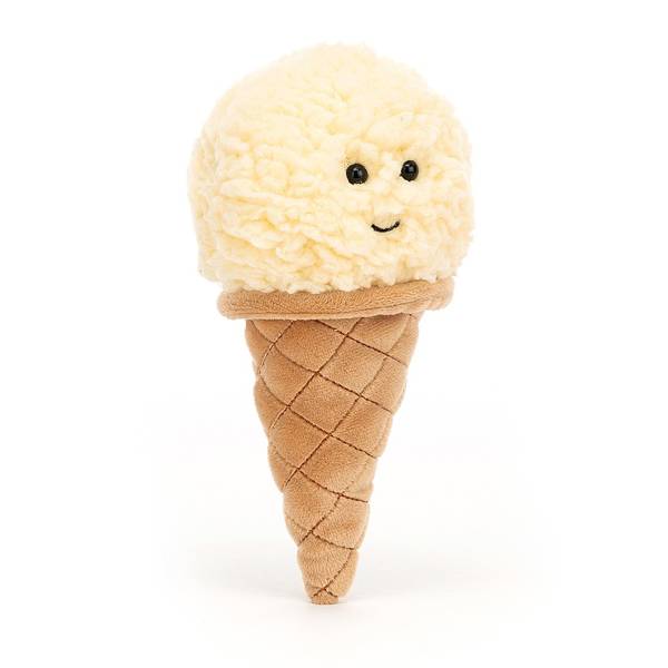 Jellycat, Irresistible Ice Cream Vanilla- Lody waniliowe 18x8 cm