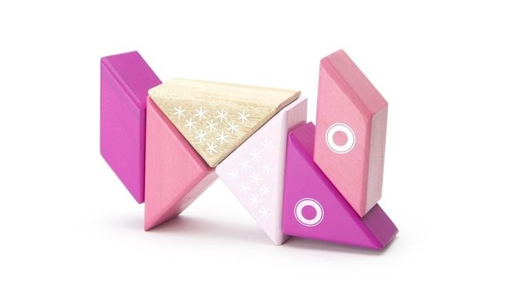 Tegu, Drewniane klocki magnetyczne TRAVEL PALS 6szt Kot