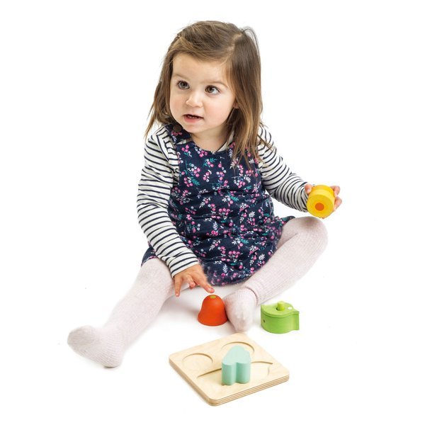 Tender Leaf Toys, Drewniana zabawka sensoryczna - Ogród - kształty i dźwięki