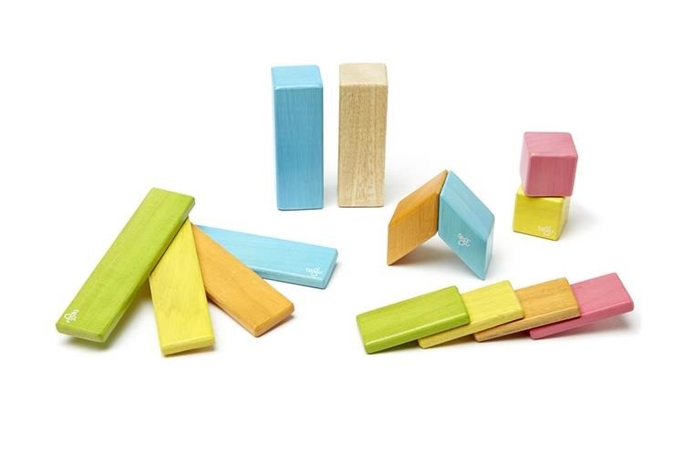 Tegu, Drewniane klocki magnetyczne CLASSICS zestaw 14szt Tints Tegu, Drewniane klocki magnetyczne CLASSICS zestaw 14szt Tints