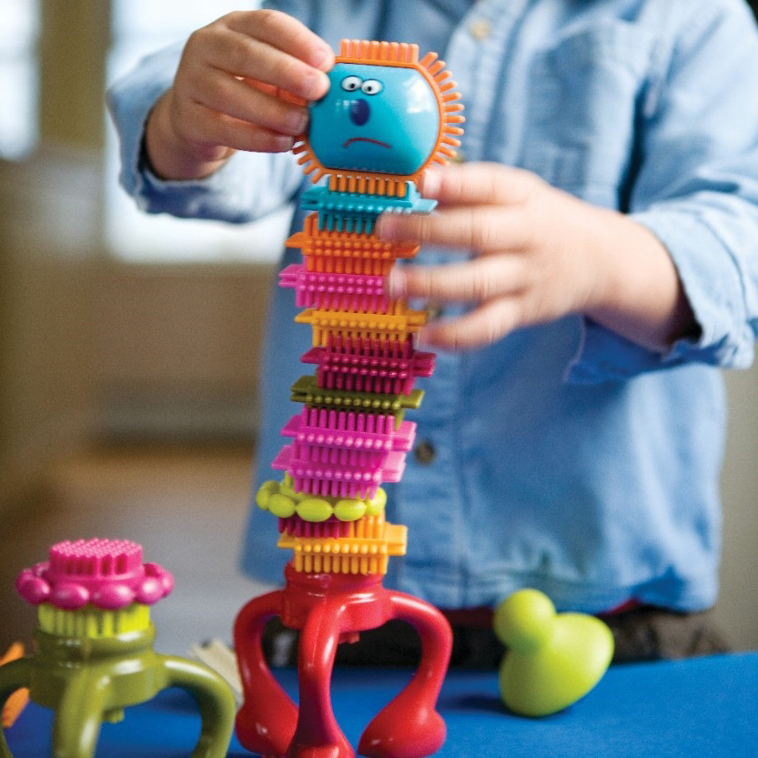 Btoys, klocki jeżyki z buźkami