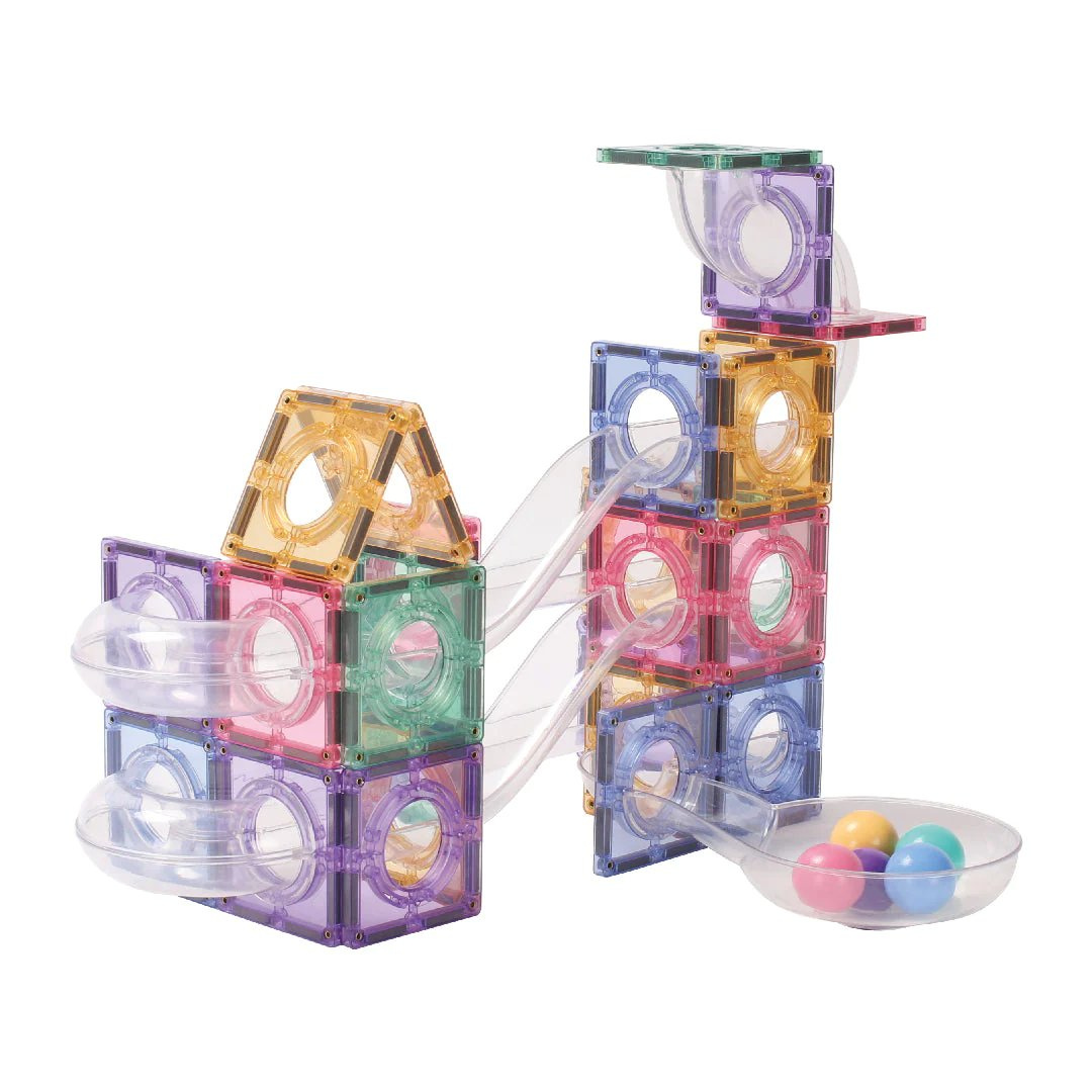 Cleverclixx, Klocki Magnetyczne Ball Run Creative Pack Pastel  70 El.