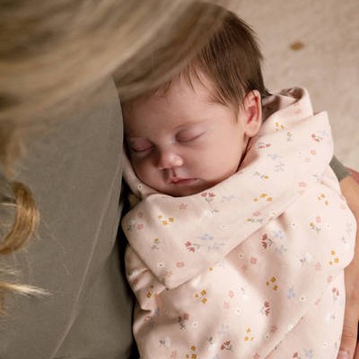 Little dutch, Lekki śpiworek bawełniany 90 cm Little Pink Flowers TOG 0,4