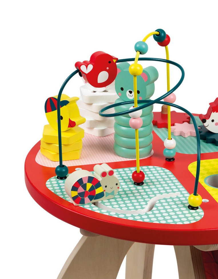 Janod, Stolik edukacyjny duży drewniany Baby Forest Janod, Stolik edukacyjny duży drewniany Baby Forest
