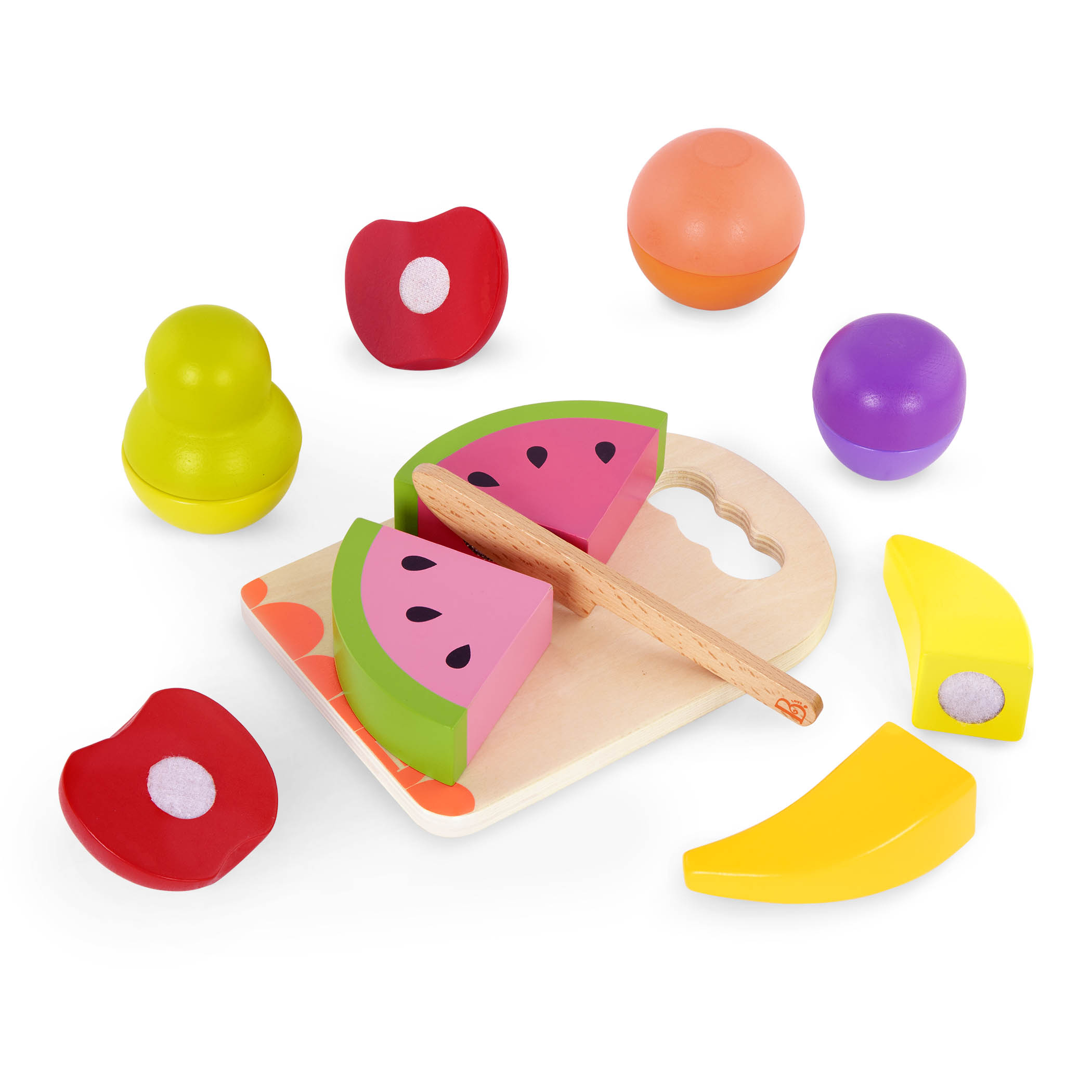 Btoys, Chop ‘n’ Play – Wooden Toy Fruits – zestaw drewnianych OWOCÓW do krojenia