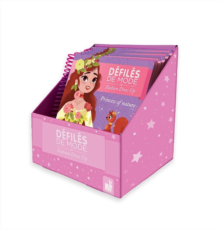 Janod, Zeszyt - kołonotatnik kreatywny Pokaz mody Księżniczki i natura