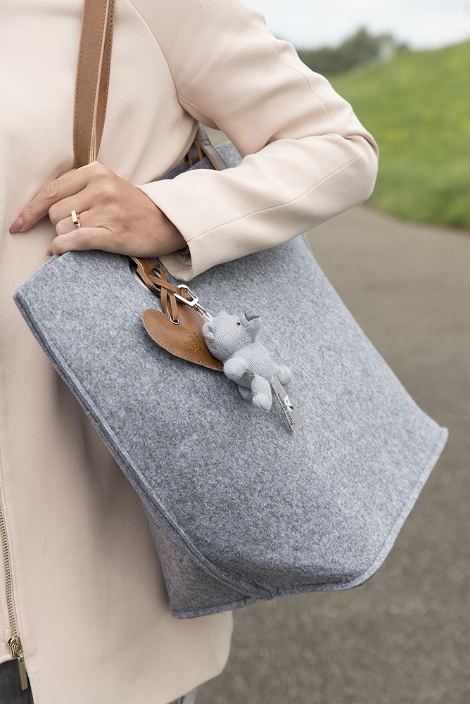 Baby's Only, Pluszowy breloczek Miś, 10 cm, różowy