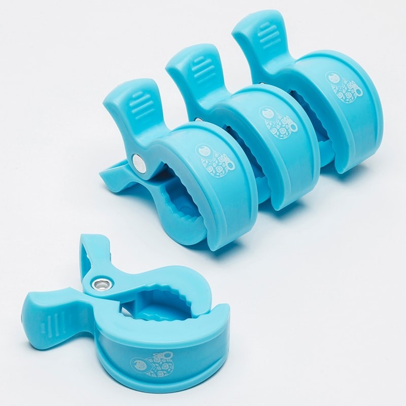 Rosa & Bo, Klipsy do wózka Pram Blue 4 szt.