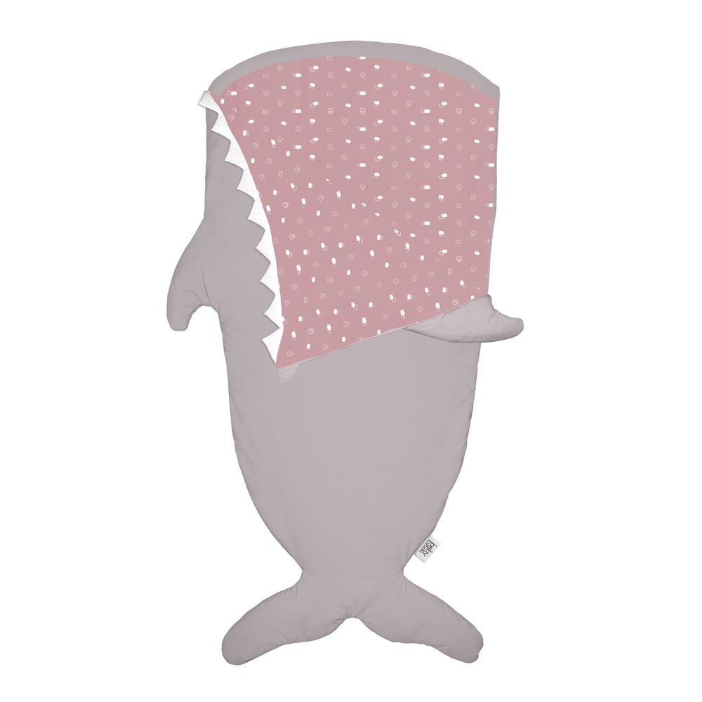 Baby Bites, Śpiworek letni Shark (2-6 lat) Stone/Pink Baby Bites, Śpiworek letni Shark (2-6 lat) Stone/Pink