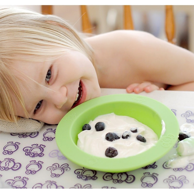 Oogaa, Green Bowl & Lid silikonowa miseczka z pokrywką