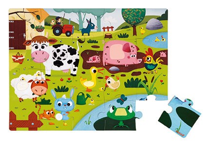 Janod, Puzzle sensoryczne 20 elementów Farma Janod, Puzzle sensoryczne 20 elementów Farma