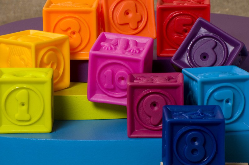 Btoys, klocki miękkie  z cyferkami - zestaw mały