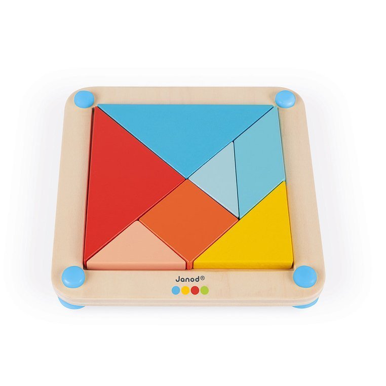 Janod, Drewniana układanka Tangram Essentiel Janod, Drewniana układanka Tangram Essentiel