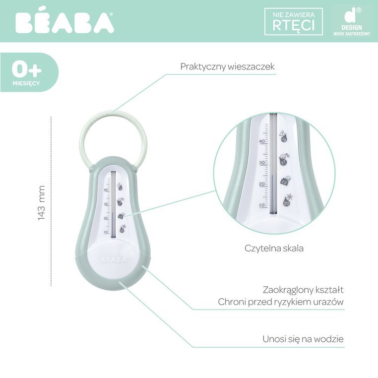 Beaba, Termometr do kąpieli Green Blue Beaba, Termometr do kąpieli Green Blue