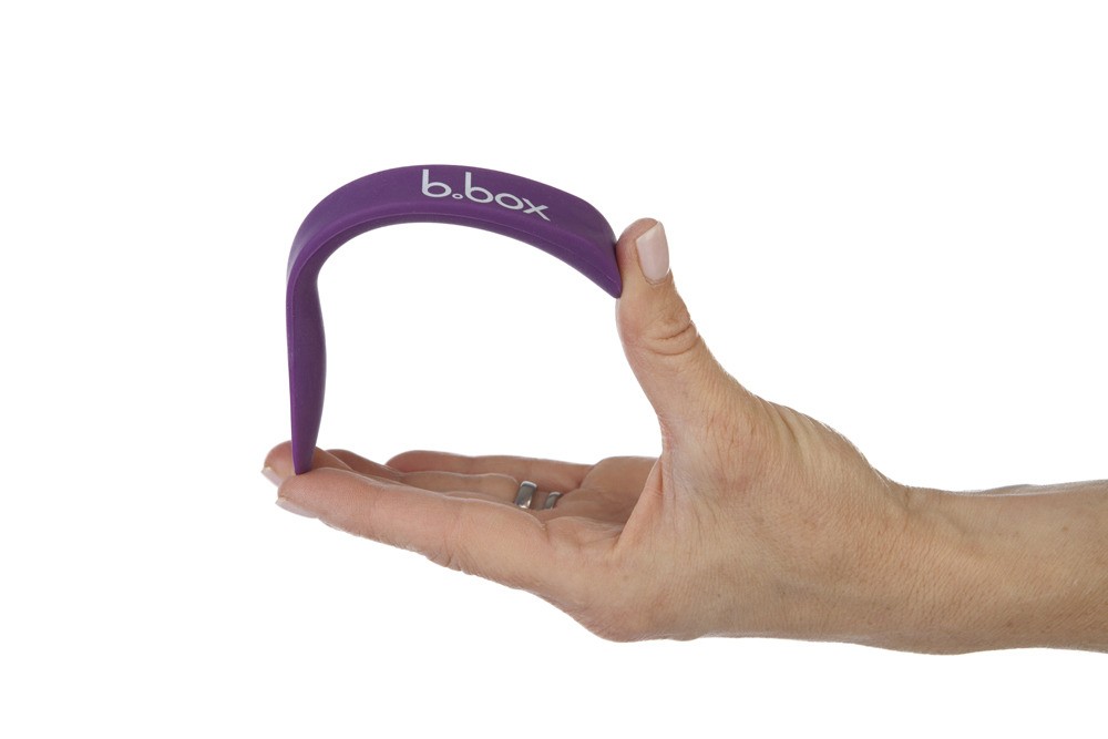 B.Box, Zestaw silikonowych łyżeczek 2 szt. różowo-fioletowy