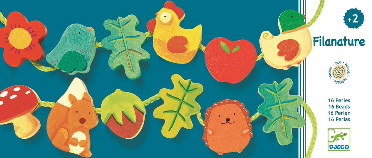 Djeco, Nawlekanka drewniana Leśne Zwierzaki